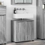 vidaXL Cabinet pentru chiuveta de baie Gri Sonoma 60 x 30 x 60 cm GartenMobel Dekor (888753)