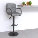 vidaXL Scaun de bar, gri deschis, catifea GartenMobel Dekor (334648)
