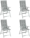 vidaXL Perne scaun cu spatar înalt 4 buc. melanj gri 120x50x4cm textil GartenMobel Dekor (4002413)