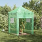 vidaXL Sera cu acoperis Manual Verde 200 x 200 x 300 cm Otel GartenMobel Dekor (42006641)