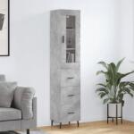 vidaXL Dulap înalt, gri beton, 34, 5x34x180 cm, lemn prelucrat GartenMobel Dekor (3199253) Comoda