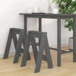 vidaXL Scaune, 2 buc. , gri, 40x40x60 cm, lemn masiv de pin GartenMobel Dekor (823666)