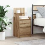 vidaXL Noptiere cu 2 sertare 2 buc Stejar Artisan 38x34x80 cm GartenMobel Dekor (861372)