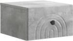 vidaXL Noptiera suspendata cu sertar, gri beton, 33 x 34, 5 x 20 cm (898091)