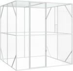 vidaXL Cusca pentru pasari Antracit 209 x 202 x 214 cm Otel galvanizat GartenMobel Dekor (4100931)