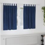 vidaXL Perdele opace 2 pcs Albastru închis 140 x 140 cm Catifea GartenMobel Dekor (4107203)