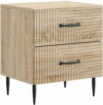 vidaXL Noptiera dormitor stejar sonoma cu 2 sertare, 43 x 34, 5 x 47, 5 cm (894759)