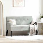 vidaXL Banca Chesterfield Gri deschis 112 x 65.5 x 75 cm Catifea GartenMobel Dekor (42019286)