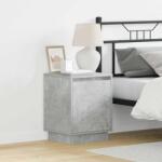 vidaXL Set 2 noptiere dormitor gri beton, 39 x 34, 5 x 50 cm, lemn compozit (869601)