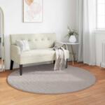 vidaXL Covor rotund nisipiu din poliester, Ø 120 cm, antiderapant (42022762) Covor