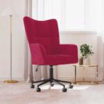 vidaXL Scaun de relaxare, rosu vin, catifea GartenMobel Dekor (328177)