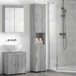 vidaXL Set dulap baie TULUM Gri Sonoma 37 x 31, 5 x 203 cm GartenMobel Dekor (880357)