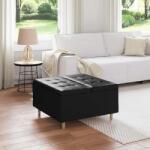 vidaXL Scaun cu buton cu perna Negru 80 x 80 x 45 cm Piele artificiala GartenMobel Dekor (876846)