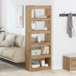 vidaXL Dulap pentru carti stejar artizanal 60 x 30 x 166 cm GartenMobel Dekor (880460) Biblioteca