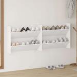 vidaXL Pantofare de perete, 2 buc. , alb, 80x18x60 cm, PAL GartenMobel Dekor (806742) Pantofar