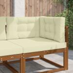 vidaXL Perna pentru canapea de exterior 3 pcs Crem Poliester GartenMobel Dekor (900882)