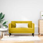 vidaXL Canapea loveseat, galben, 111 cm, catifea GartenMobel Dekor (4100575) Canapea