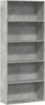 vidaXL Biblioteca, gri beton, 80x30x189 cm, lemn prelucrat GartenMobel Dekor (3314672) Biblioteca