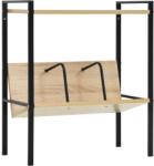 vidaXL Etajera carti 2 rafturi negru/stejar 52x28x59 cm lemn prelucrat GartenMobel Dekor (288231) Biblioteca