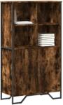 vidaXL Dulap înalt, stejar fumuriu, 79, 5x35, 5x137, 5 cm, lemn prelucrat GartenMobel Dekor (3295309) Comoda