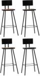 vidaXL Scaune de bar, 4 buc. , lemn masiv reciclat GartenMobel Dekor (245393)