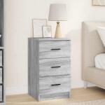 vidaXL Noptiera Sonoma gri cu 3 sertare, 38 x 38 x 66 cm, lemn compozit (883380)