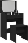 vidaXL Masa de toaleta si taburet, negru, 60x40x113, 5 cm GartenMobel Dekor (848214)