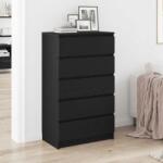 vidaXL Dulap cu sertar, stejar negru, 60x36x103 cm, lemn prelucrat GartenMobel Dekor (862008) Comoda