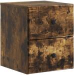 vidaXL Noptiera suspendata stejar fumuriu, 2 sertare, 34, 5x33x40 cm (899155)