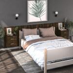 vidaXL Noptiere de perete, 2 buc. , stejar fumuriu GartenMobel Dekor (816959)