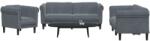 vidaXL Set de canapele, 3 piese, gri închis, catifea GartenMobel Dekor (3209210) Canapea
