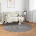 vidaXL Covor rotund gri Ø120 cm antiderapant din poliester pentru interior (42022827) Covor