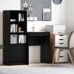 vidaXL Birou Altele Stejar negru 60 x 40 x 76 cm Lemn compozit GartenMobel Dekor (869371)