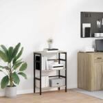 vidaXL Raft pentru carti Stejar Sonoma 60 x 29, 5 x 81 cm Lemn compozit GartenMobel Dekor (883917) Biblioteca