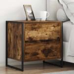 vidaXL Noptiera Stejar fumuriu 50 x 39.5 x 50 cm Lemn compozit GartenMobel Dekor (886682)