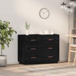 vidaXL Servanta, negru, 100x40x75 cm, lemn masiv de pin GartenMobel Dekor (820146) Comoda
