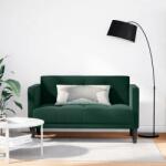 vidaXL Canapea loveseat, verde închis, 111 cm, catifea GartenMobel Dekor (4100572) Canapea