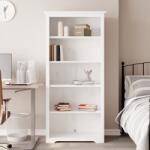 vidaXL Biblioteca BODO, alb, 82x40x173 cm, lemn masiv pin, 5 rafturi GartenMobel Dekor (355080) Biblioteca