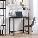 vidaXL masa Stejar Negru 100 x 50 x 76, 5 cm Lemn ingineresc si otel GartenMobel Dekor (873768)