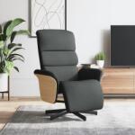 vidaXL Fotoliu rabatabil cu suport de picioare, gri închis, textil GartenMobel Dekor (356602)