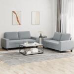 vidaXL Set de canapele, 2 piese, gri deschis, material textil GartenMobel Dekor (3201882) Canapea
