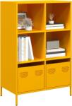 vidaXL Dulap înalt, galben mustar, 68x39x103, 5 cm, otel GartenMobel Dekor (851385) Comoda