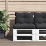 vidaXL Perne de paleti, 2 buc. , negru, material textil GartenMobel Dekor (360841)