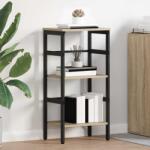 vidaXL Raft pentru carti Stejar Sonoma 40 x 29, 5 x 81 cm Lemn compozit GartenMobel Dekor (883899) Biblioteca