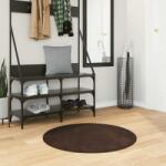 vidaXL Covor rotund maro Huarte, Ø 80 cm, antiderapant, poliester (42022476) Covor
