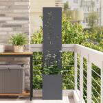 vidaXL Ghiveci de Gradina cu Panou Decorativ Antracit 32 x 140 cm GartenMobel Dekor (876380)
