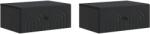 vidaXL Set 2 noptiere suspendate negre, cu 2 sertare, 49 x 34, 5 x 20 cm (898108)