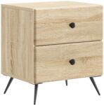vidaXL Noptiera cu 2 sertare, stejar Sonoma, 43 x 34, 5 x 47, 5 cm (895449)