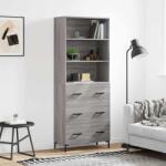vidaXL Dulap înalt, gri sonoma, 69, 5x34x180 cm, lemn compozit GartenMobel Dekor (3189387) Comoda