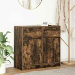 vidaXL Bufeta cu sertar stejar afumat 80x34x76 cm lemn de stratificat GartenMobel Dekor (861539) Comoda